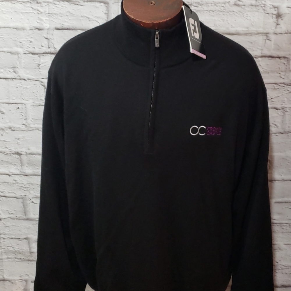 Footjoy Mens Quarter Zip Longsleeve Pullover